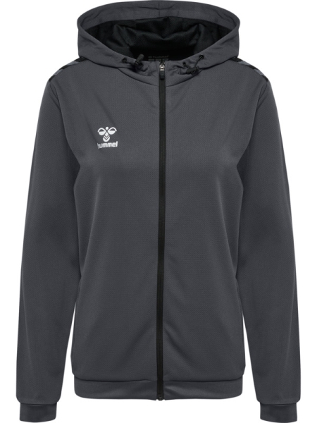 Damen Hummel Authentic Zip Hoodie - Asphalt